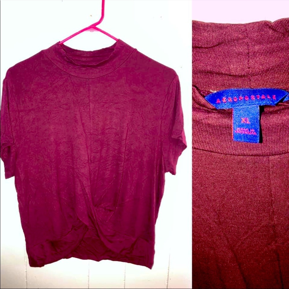 Aeropostal burgundy crop top size XL